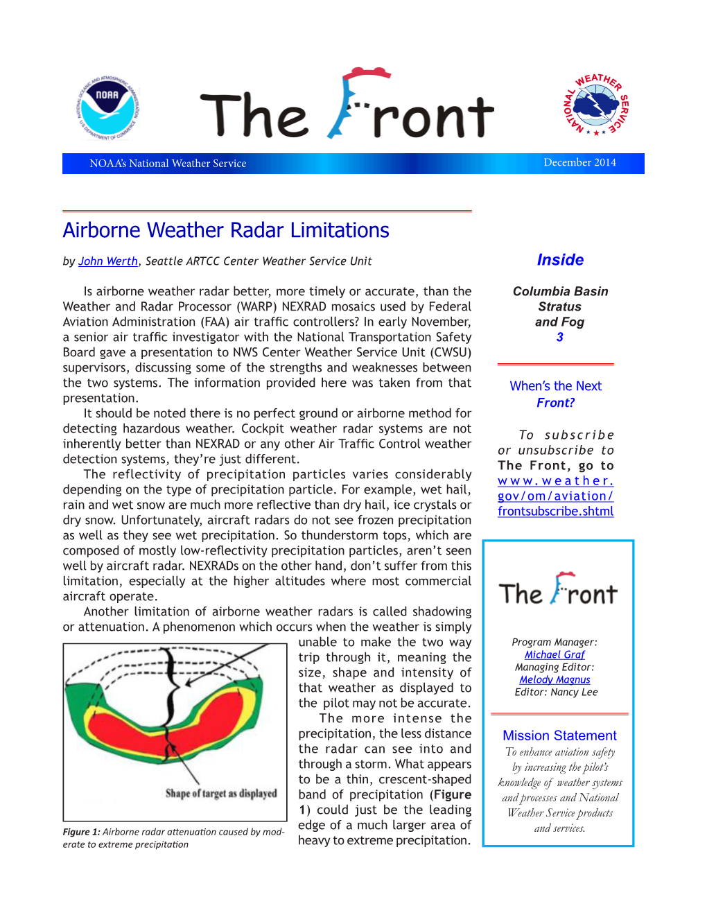 Airborne Weather Radar Limitations by John Werth, Seattle ARTCC Center Weather Service Unit Inside