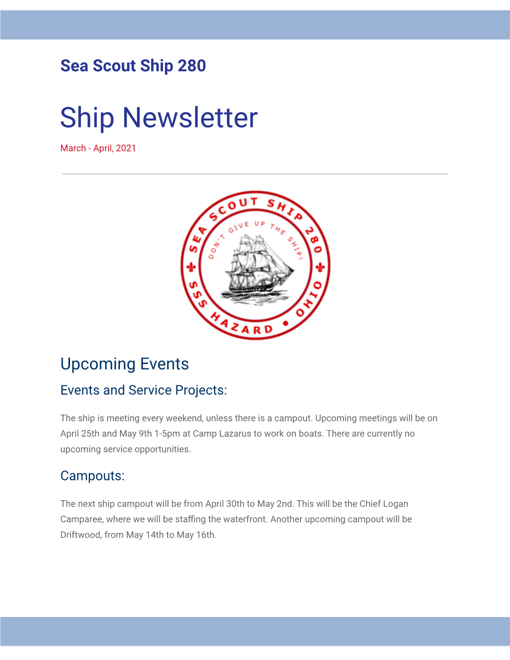 Newsletter March-April 2021