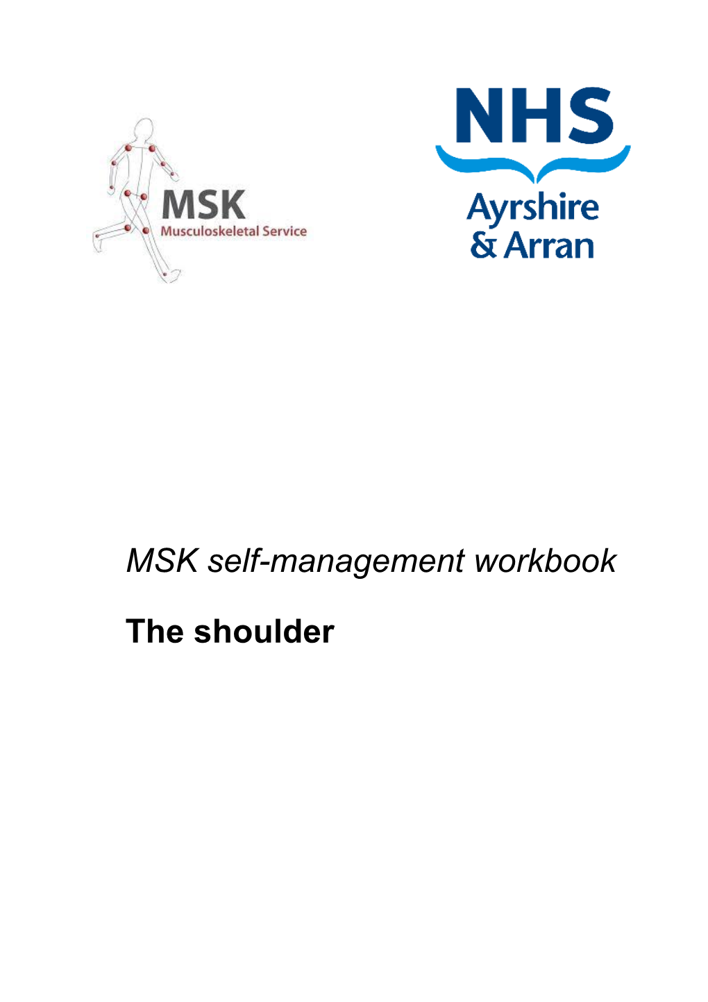 MSK Self-Management Workbook the Shoulder