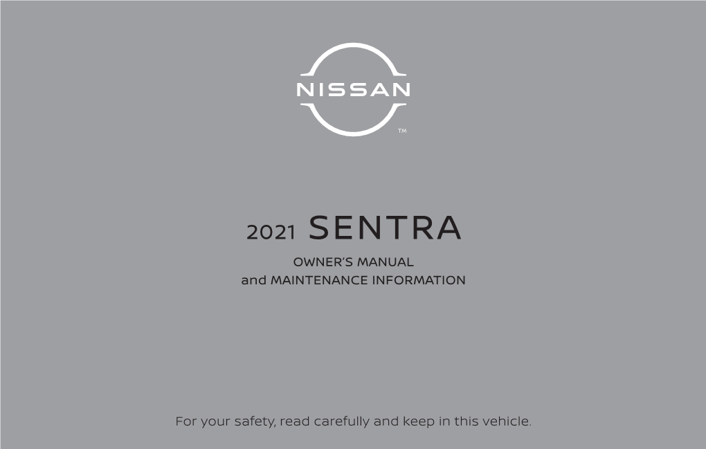 2021-Nissan-Sentra-Owner-Manual.Pdf