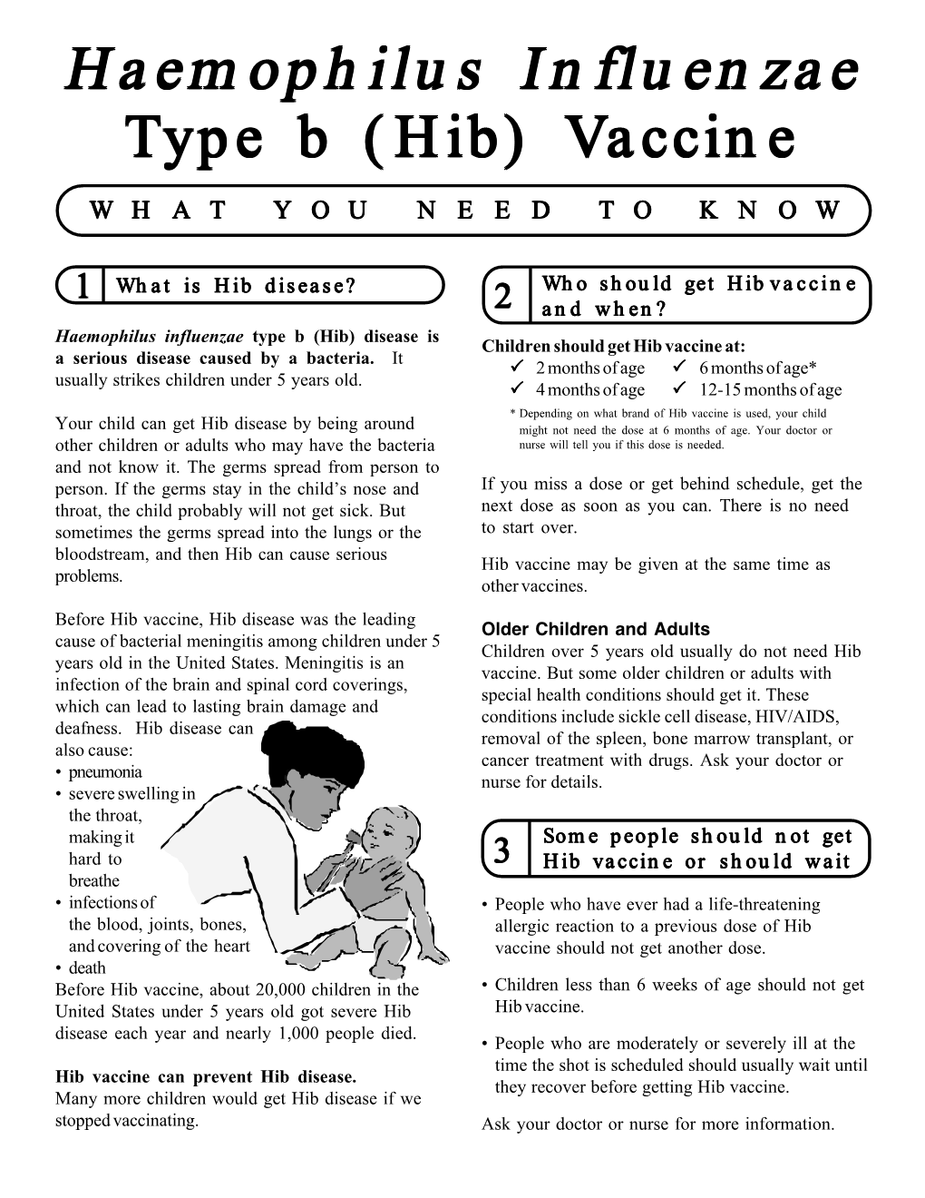 Hib)(Hib) Vvaccineaccine