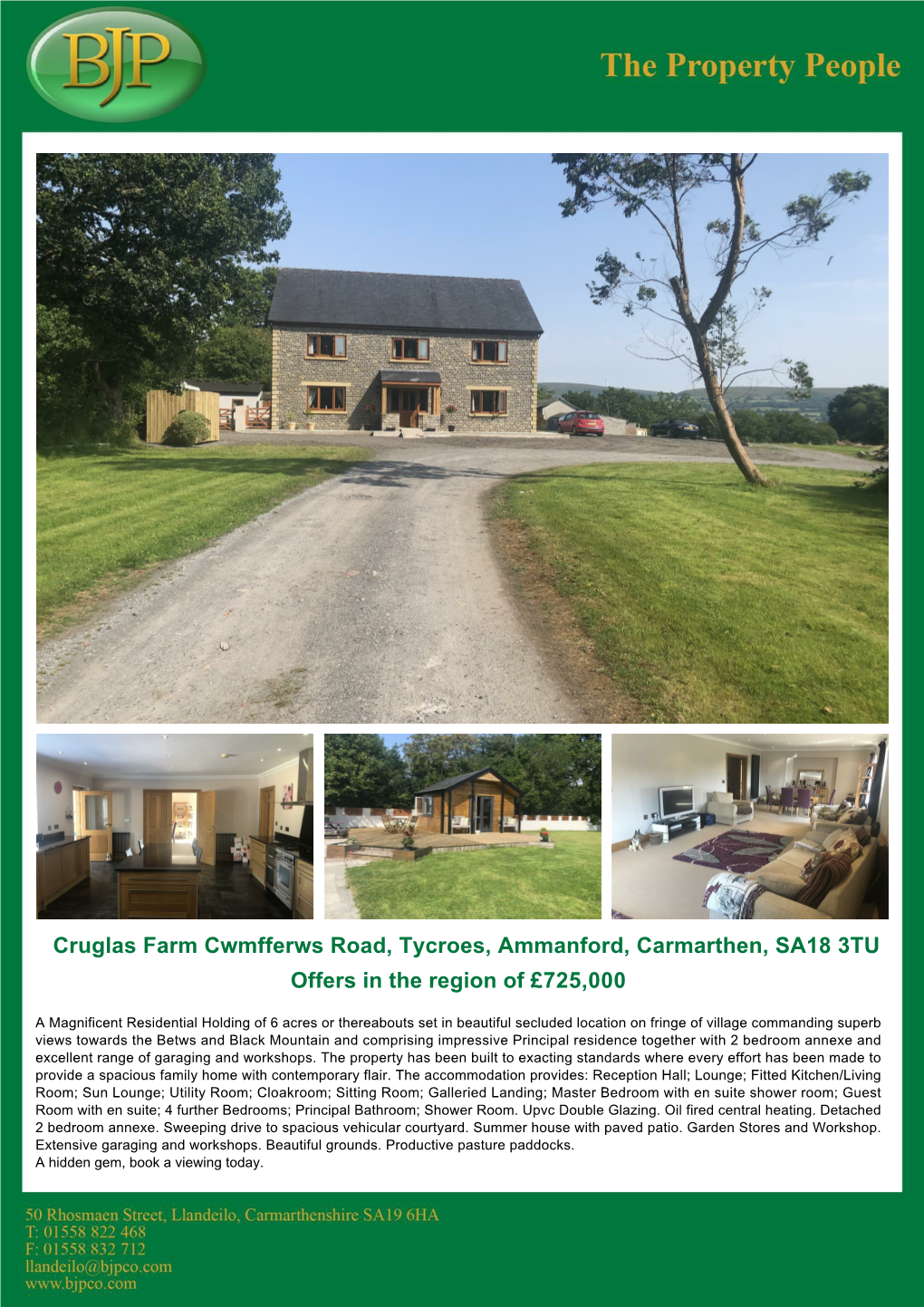 Cwmfferws Road, Tycroes, Ammanford, Carmarthen, SA18 3TU Offers in the Region of £725,000