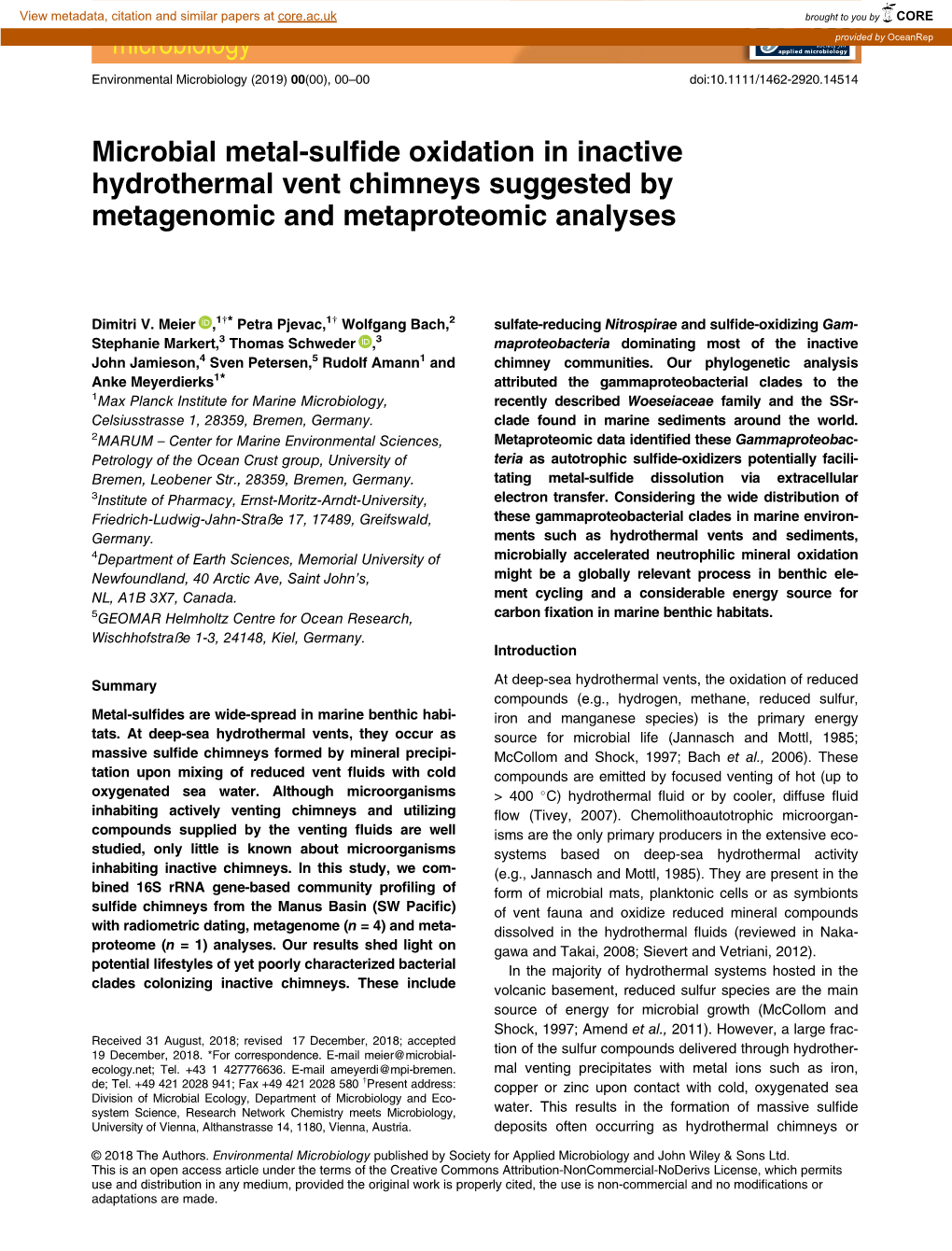 Microbial Metal-Sulfide Oxidation in Inactive Hydrothermal Vent