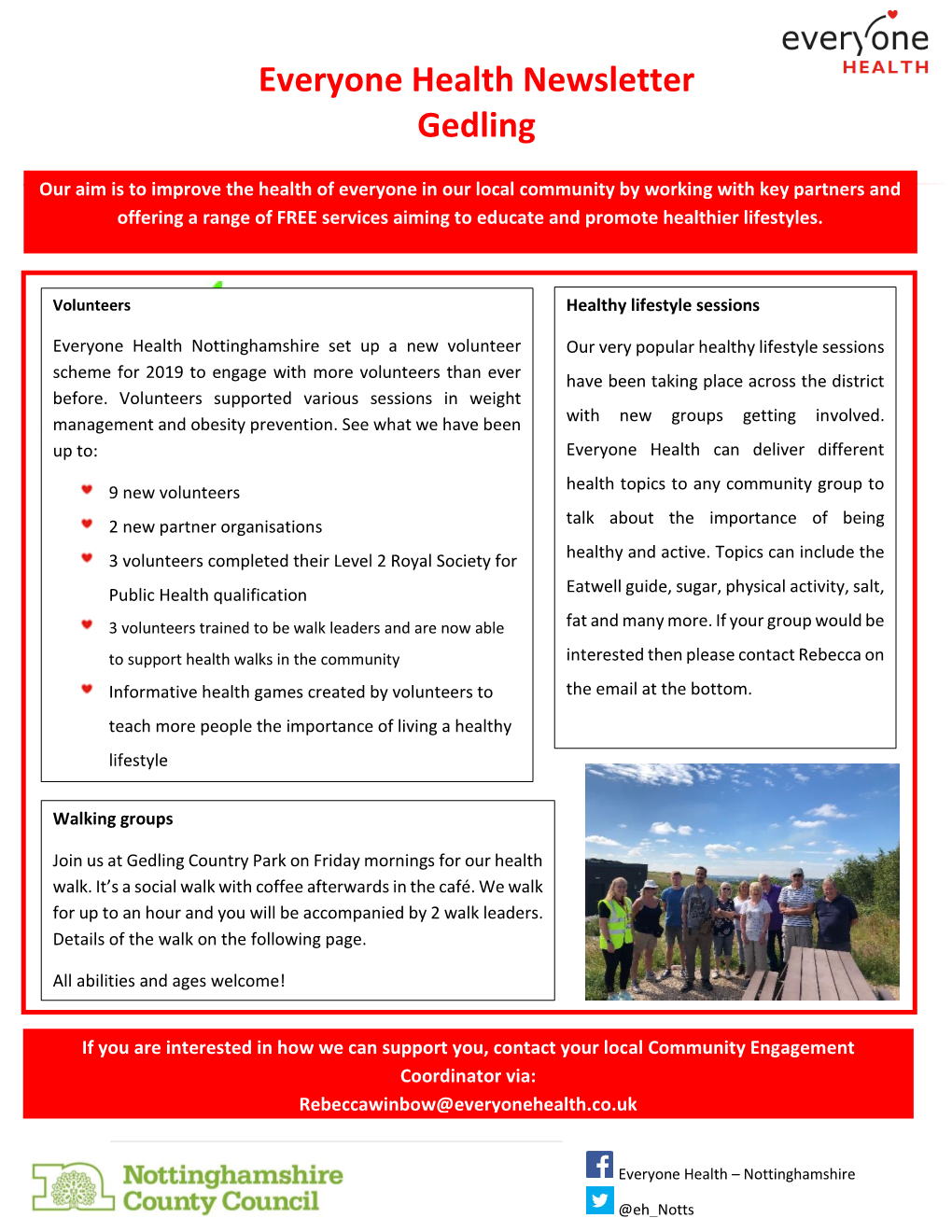 Everyone Health Newsletter Gedling