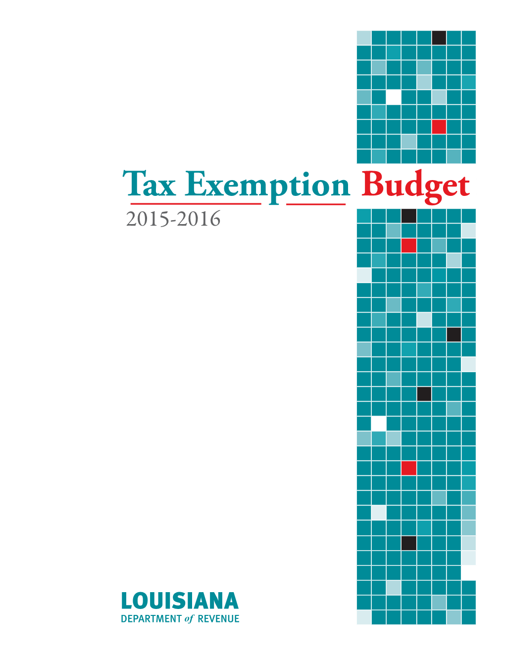 Tax Exemption Budget 2015-2016 R-1005 (3/15)