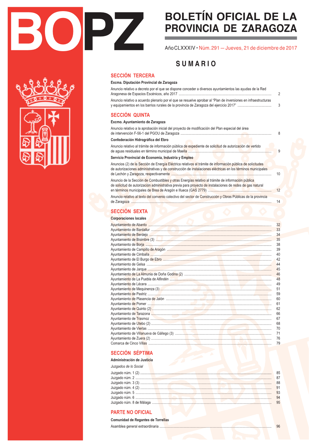 Boletín Oficial De La Provincia De Zaragoza