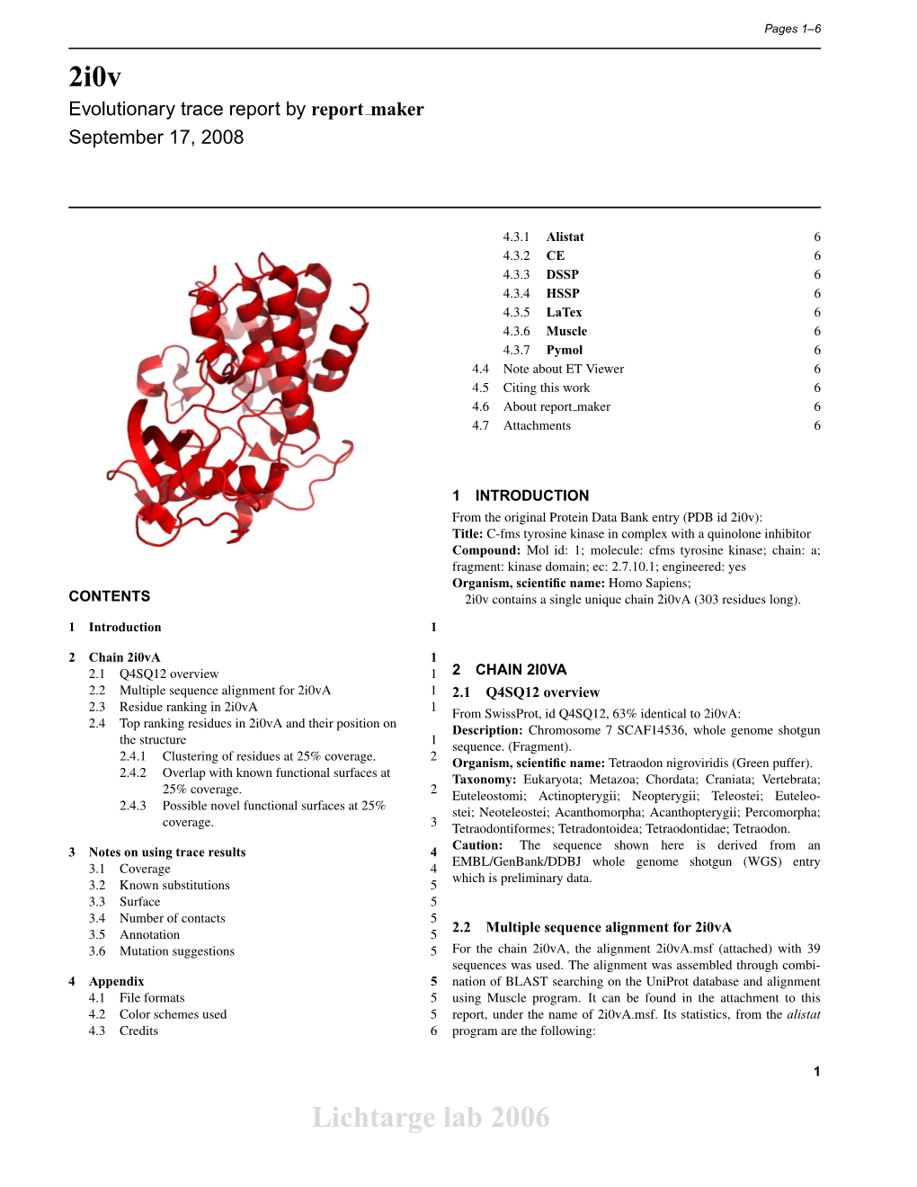 2I0v Lichtarge Lab 2006