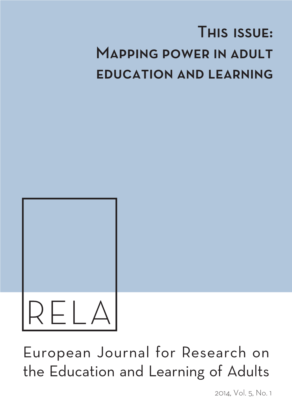 This Issue: Mapping Power in Adult Education and Learning