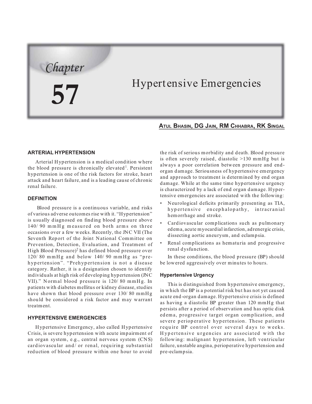 Hypertensive Emergencies