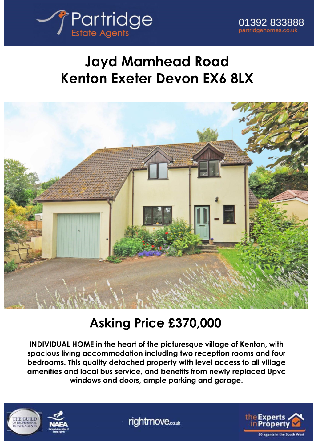 Jayd Mamhead Road Kenton Exeter Devon EX6 8LX