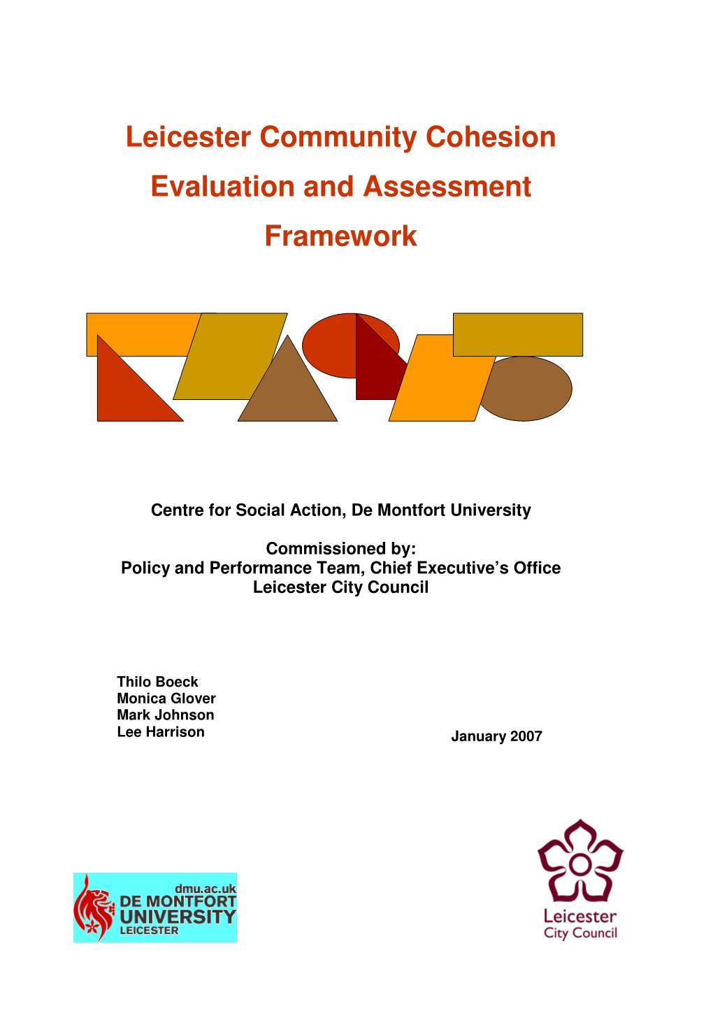 Leicester Community Cohesion Evaluation and Assessment Framework