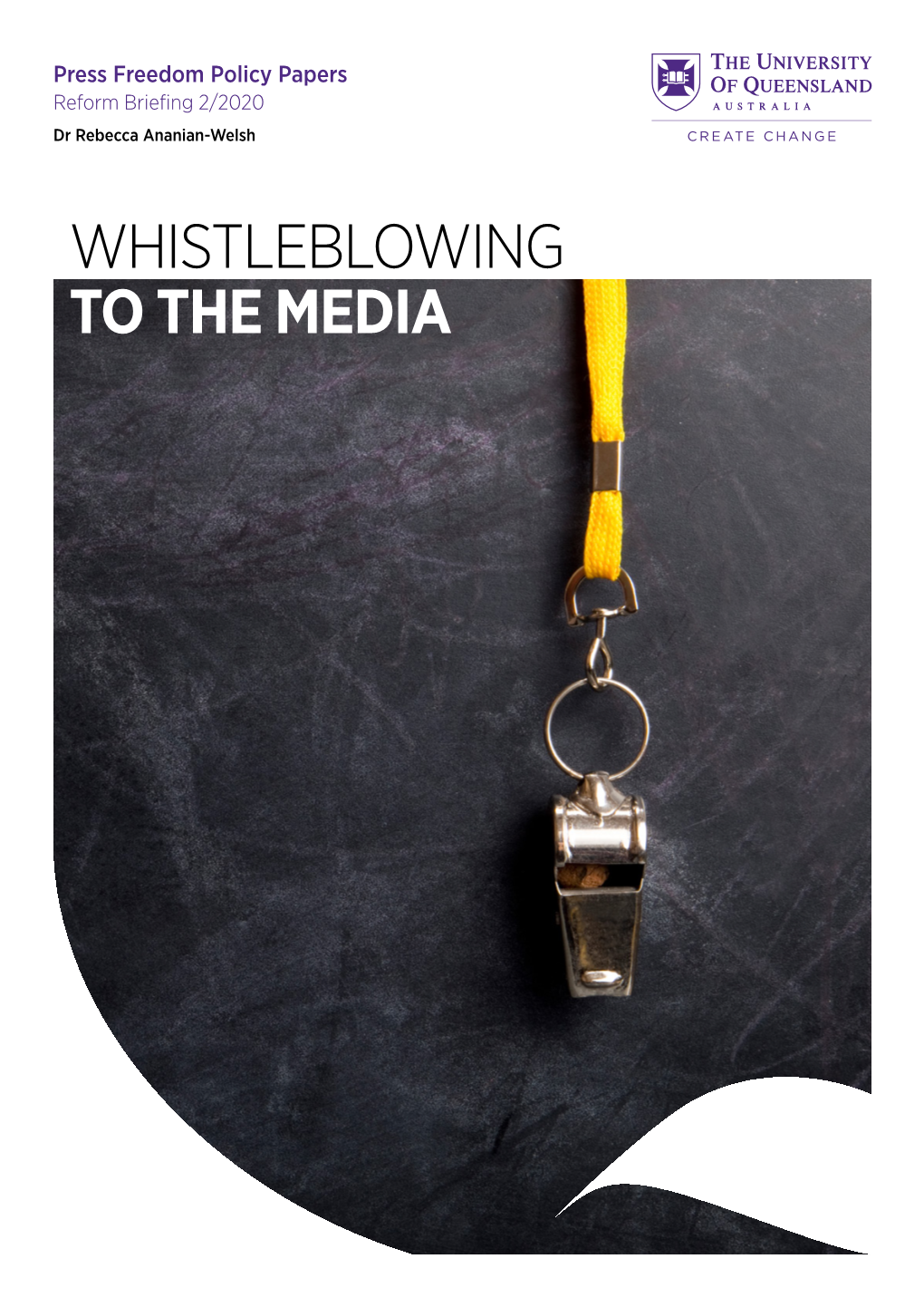 WHISTLEBLOWING to the MEDIA Press Freedom Policy Papers
