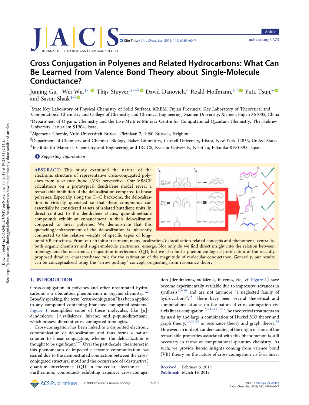 Cross Conjugation in Polyenes and Related