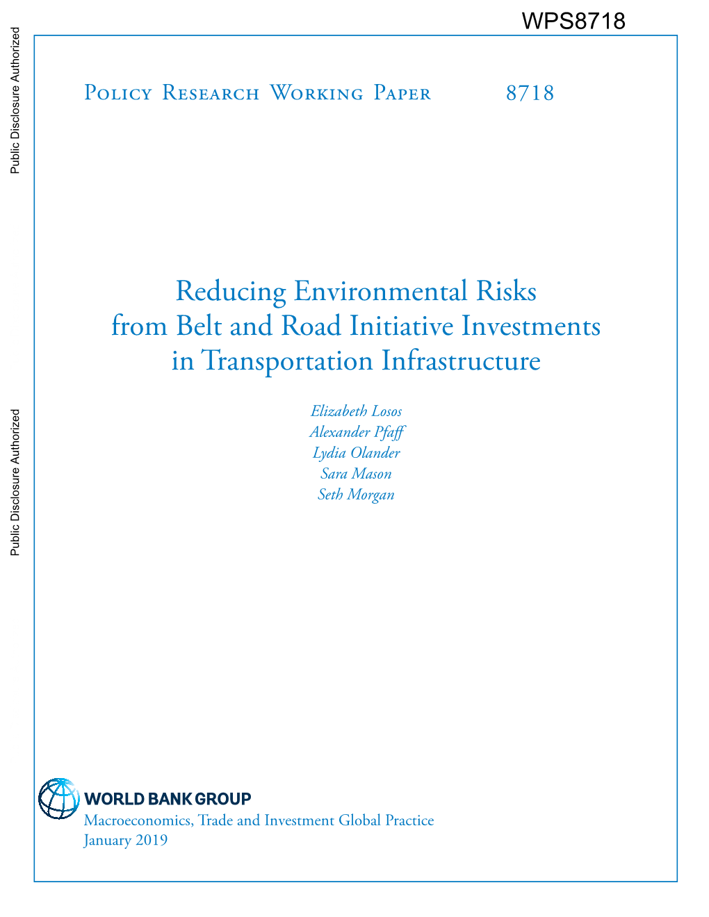 Reducing Environmental Risks from Belt and Road Initiative Investments