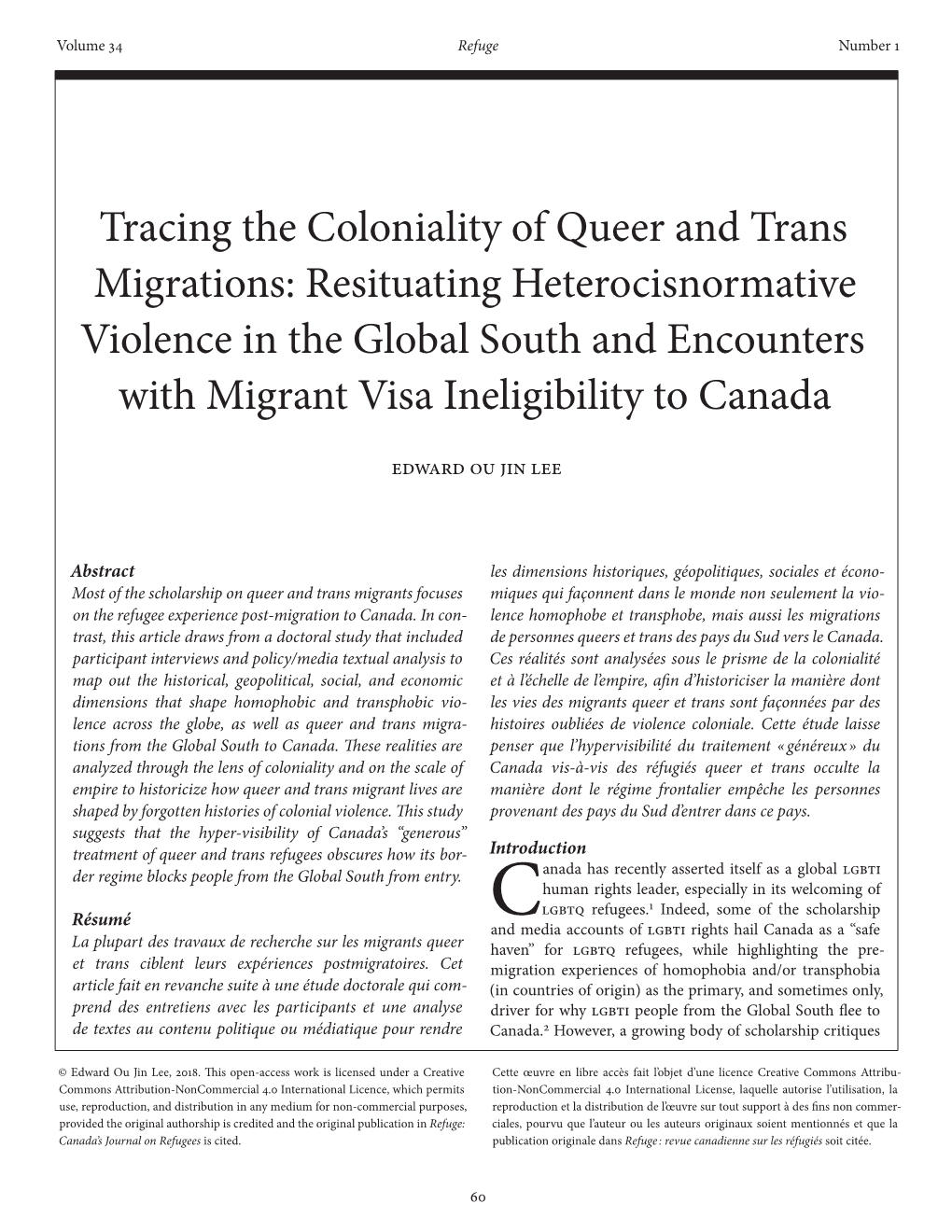 Tracing the Coloniality of Queer and Trans Migrations