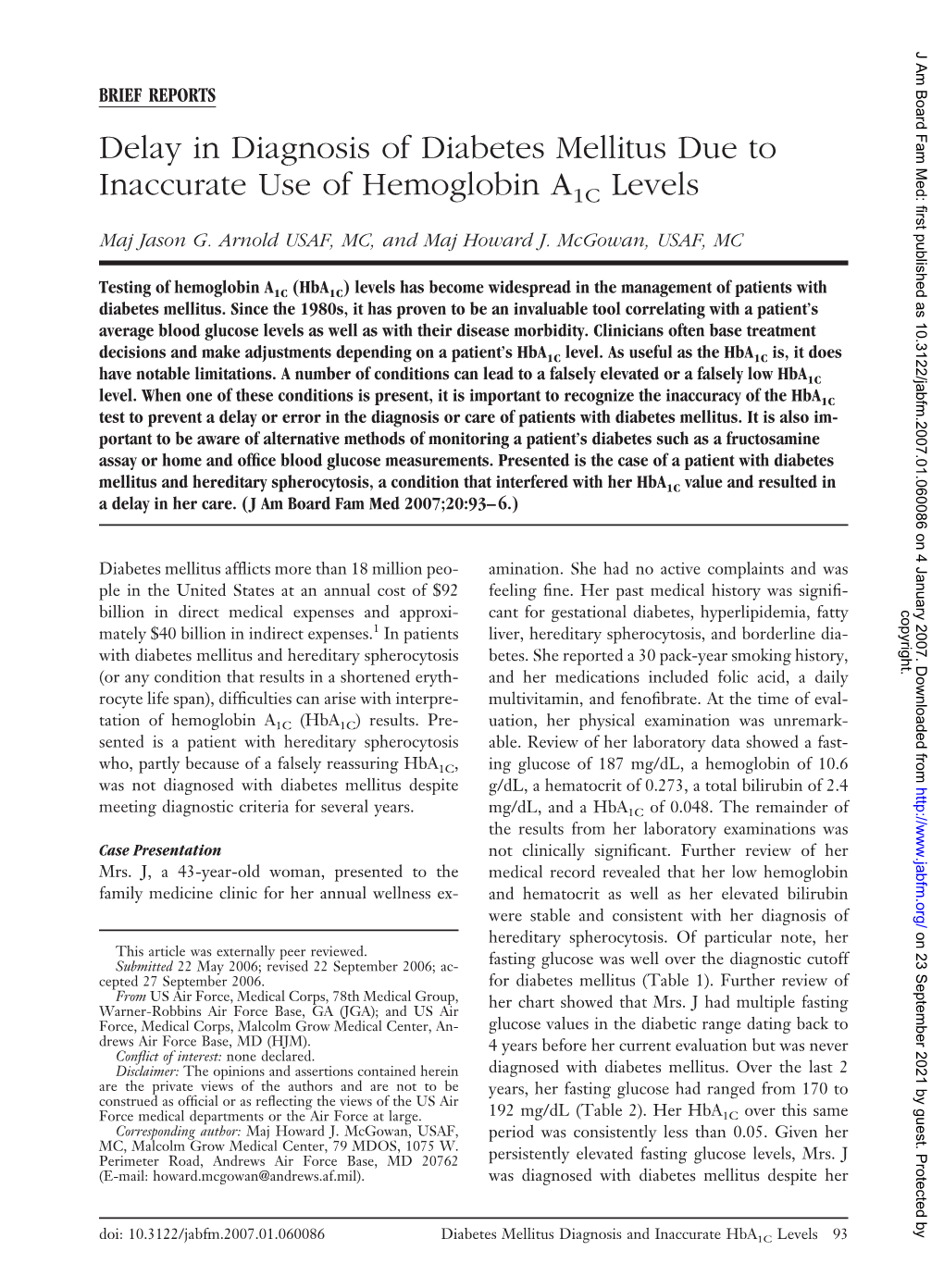 Delay in Diagnosis of Diabetes Mellitus Due to Inaccurate Use of Hemoglobin A1C Levels