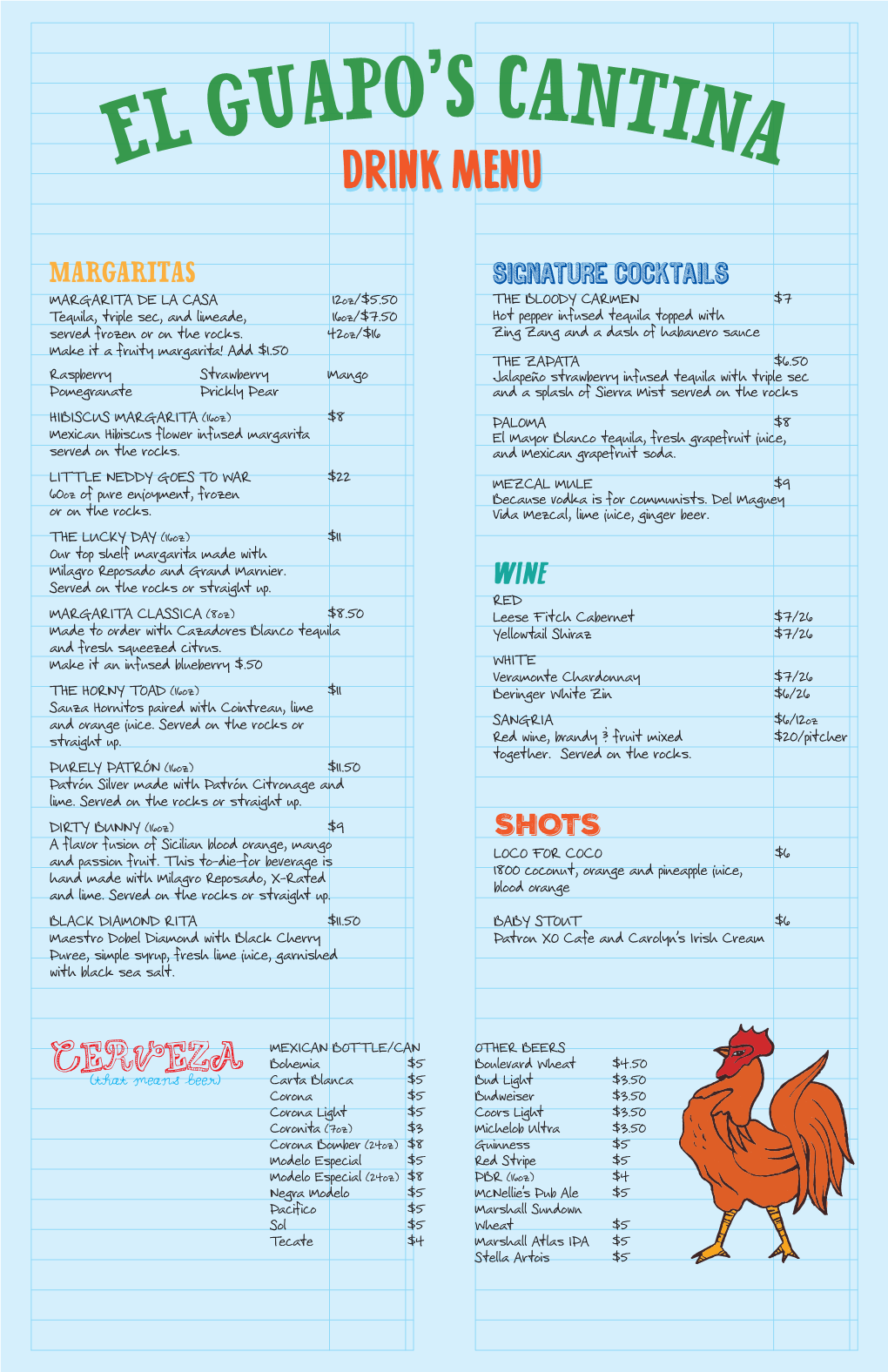 View Downtown Drink Menu