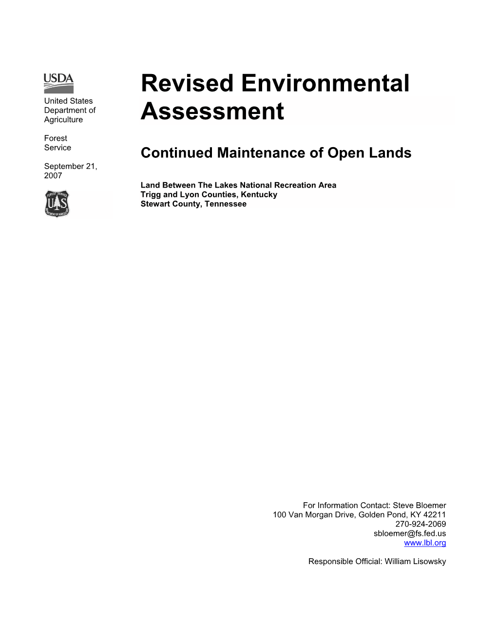 NEPA--Environmental Assessment