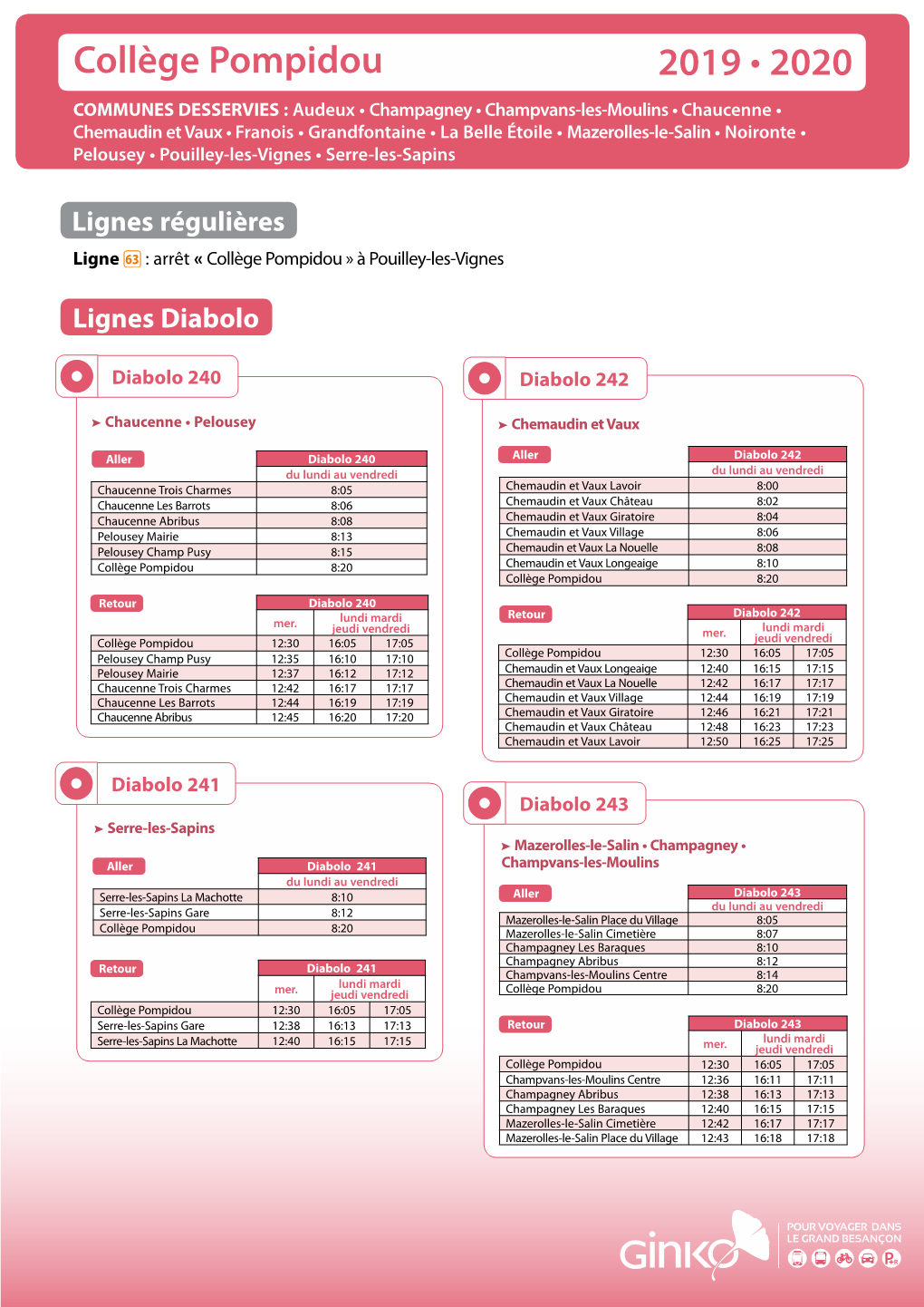 Collège Pompidou 2019 • 2020