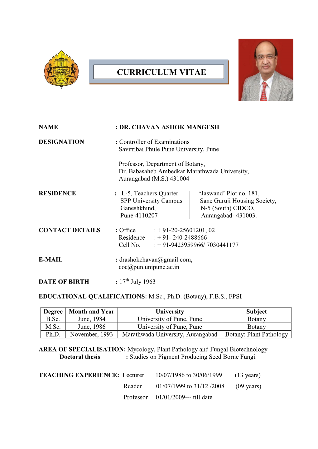 Curriculum Vitae