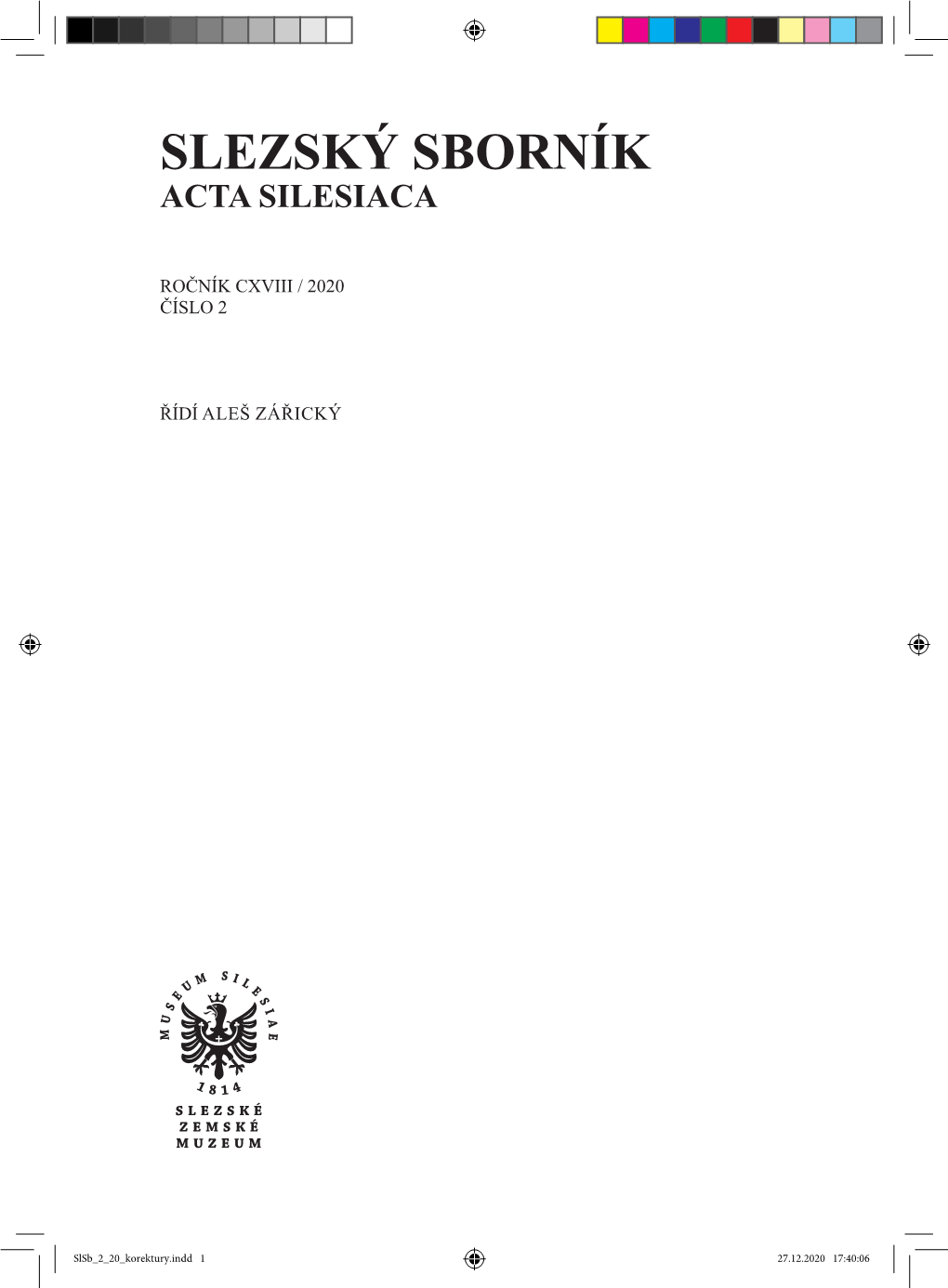Slezský Sborník Acta Silesiaca