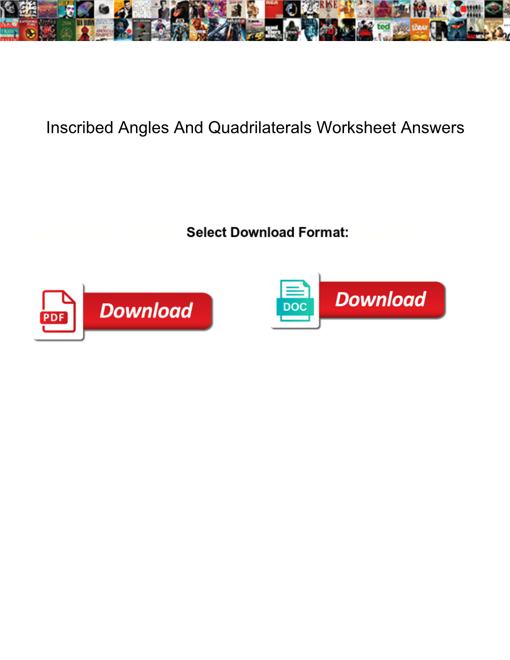 Inscribed Angles and Quadrilaterals Worksheet Answers Nano