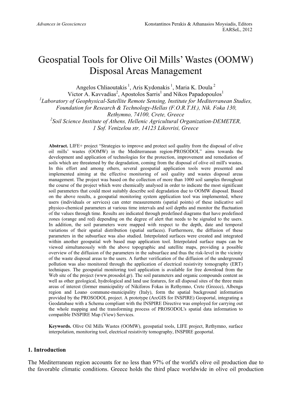 Earsel Symposium Proceedings Template