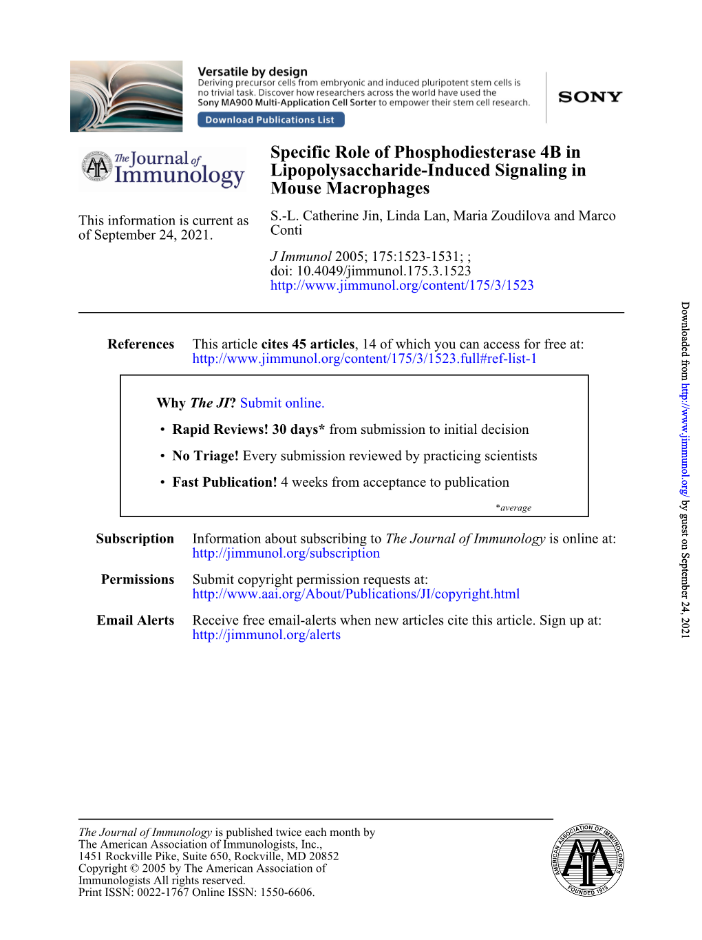 Mouse Macrophages Lipopolysaccharide-Induced