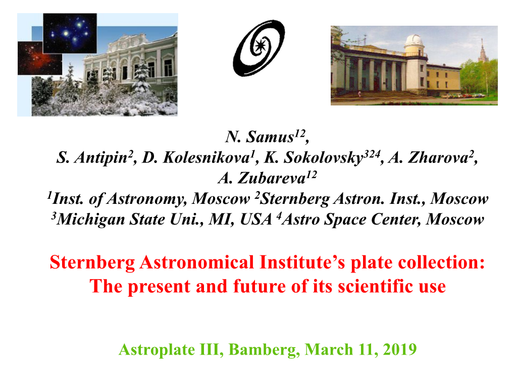 Sternberg Astronomical Institute's Plate Collection
