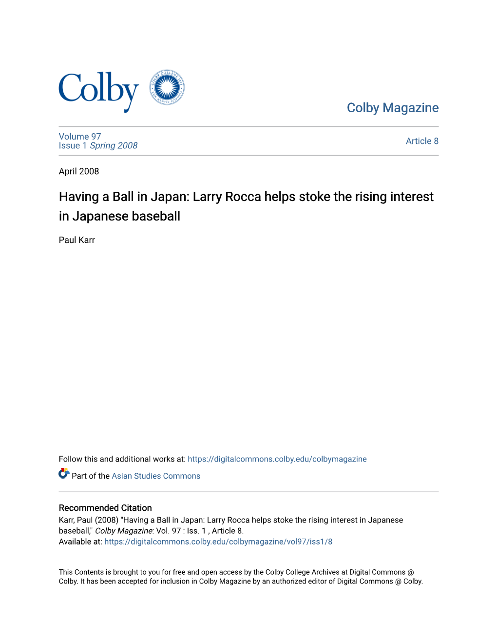 Larry Rocca Helps Stoke the Rising Interest in Japanese Baseball