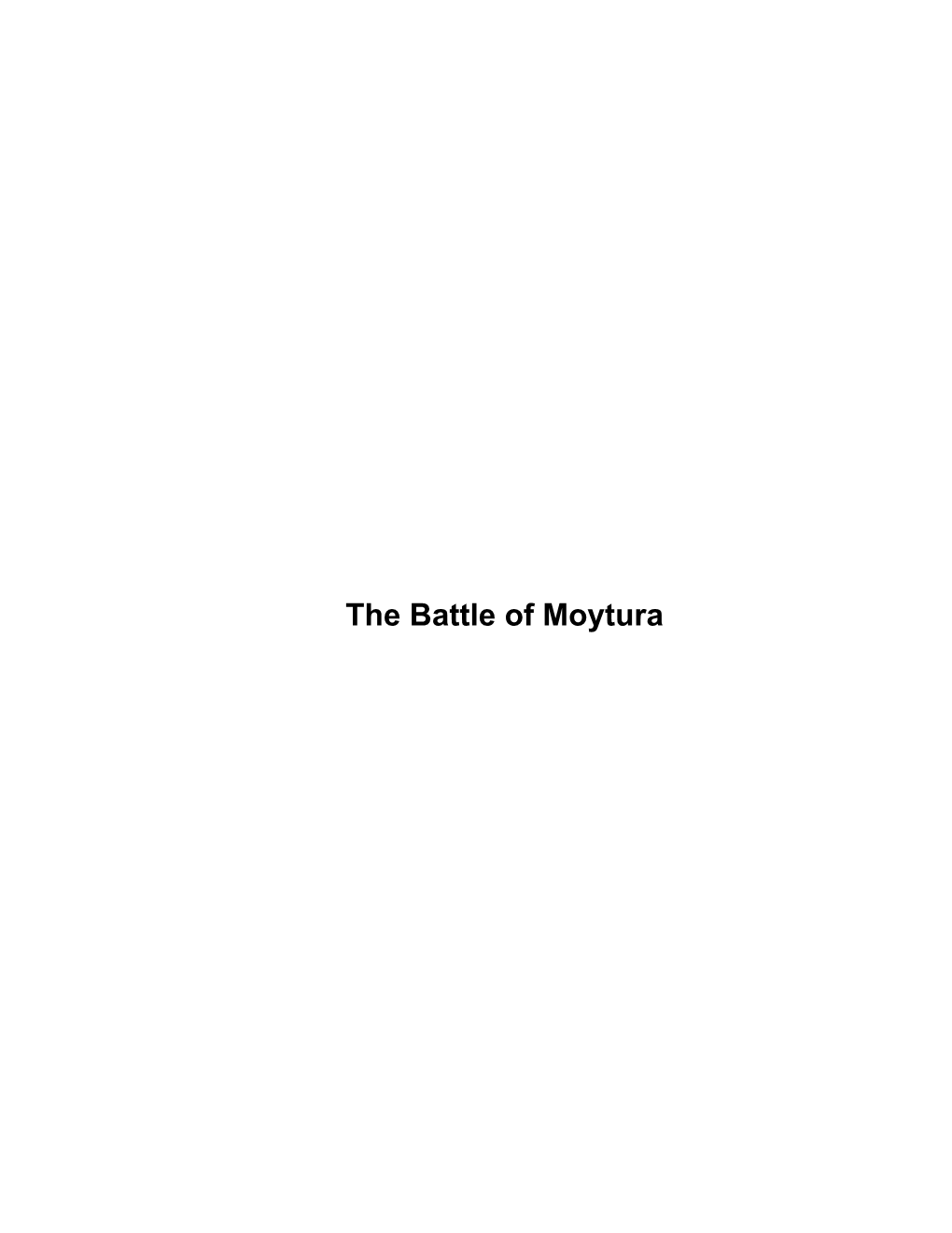 The Battle of Moytura the Battle of Moytura Table of Contents