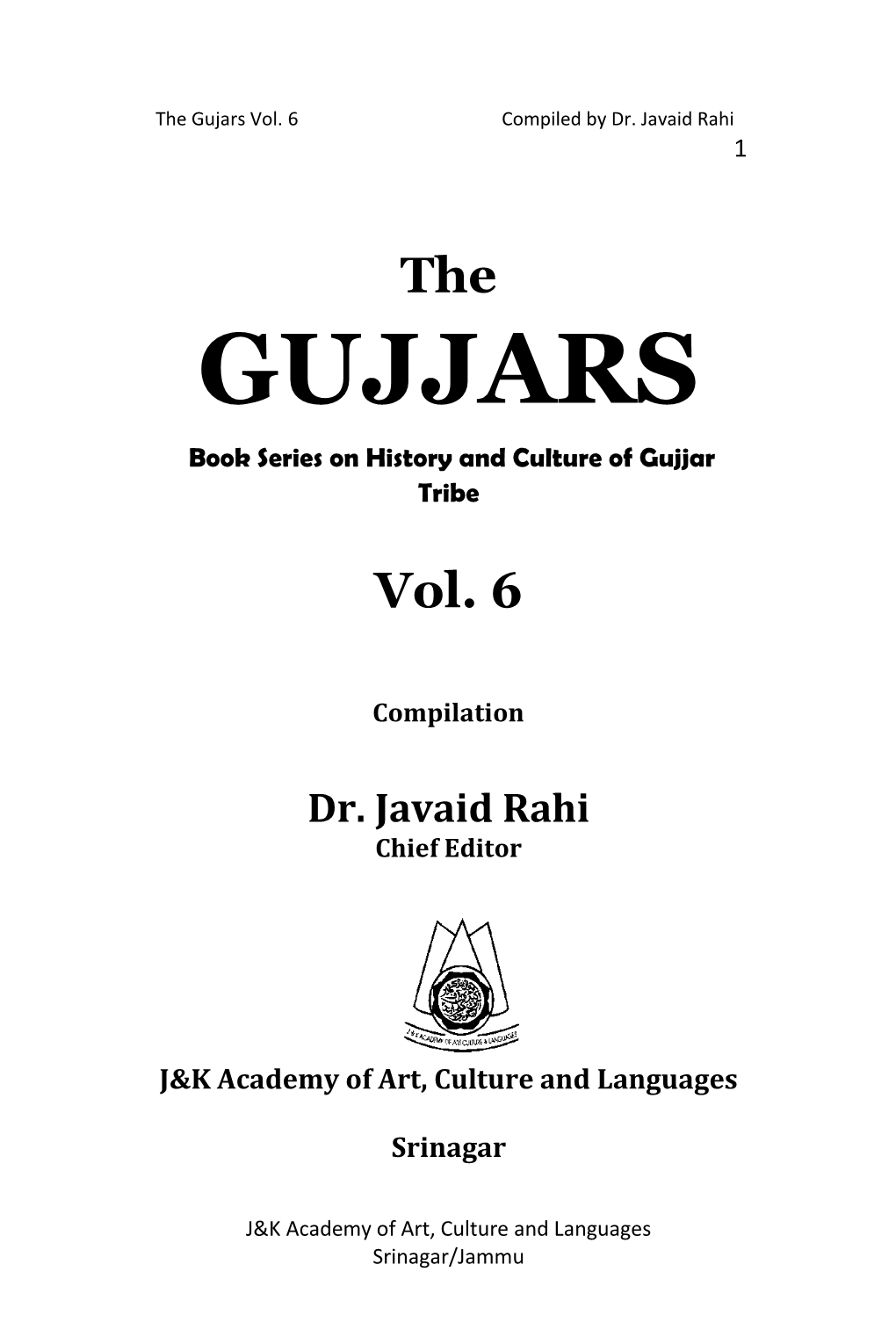 GUJJARS Book Series on History and Culture of Gujjar Tribe
