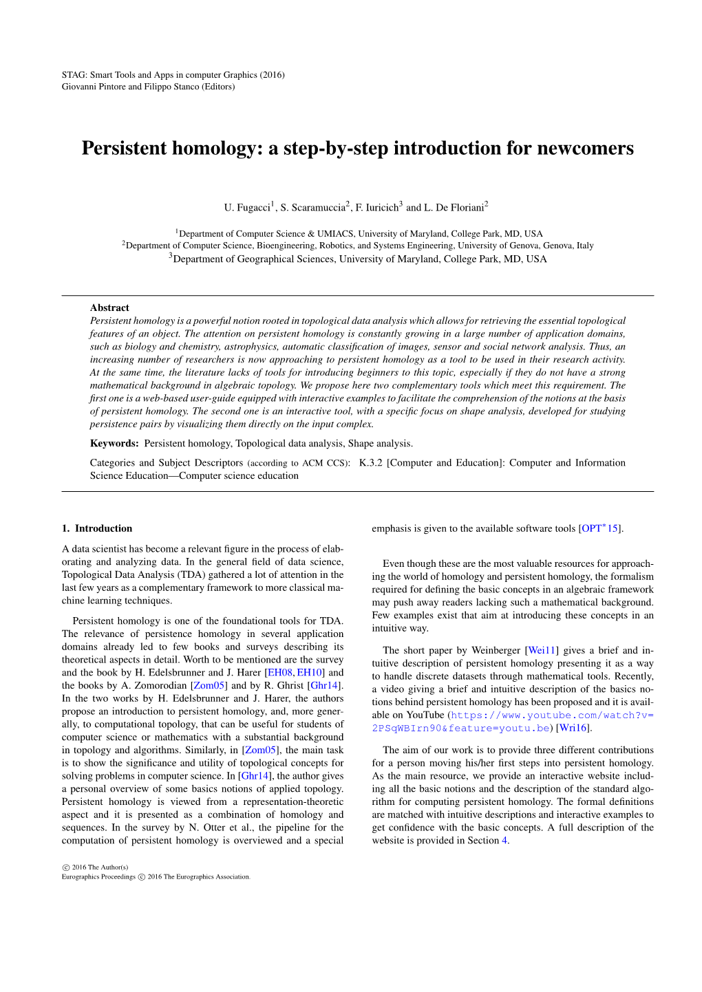 Persistent Homology: a Step-By-Step Introduction for Newcomers