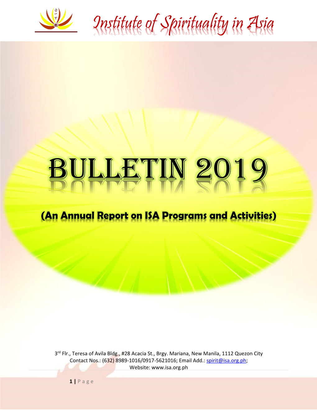ISA Bulletin 2019