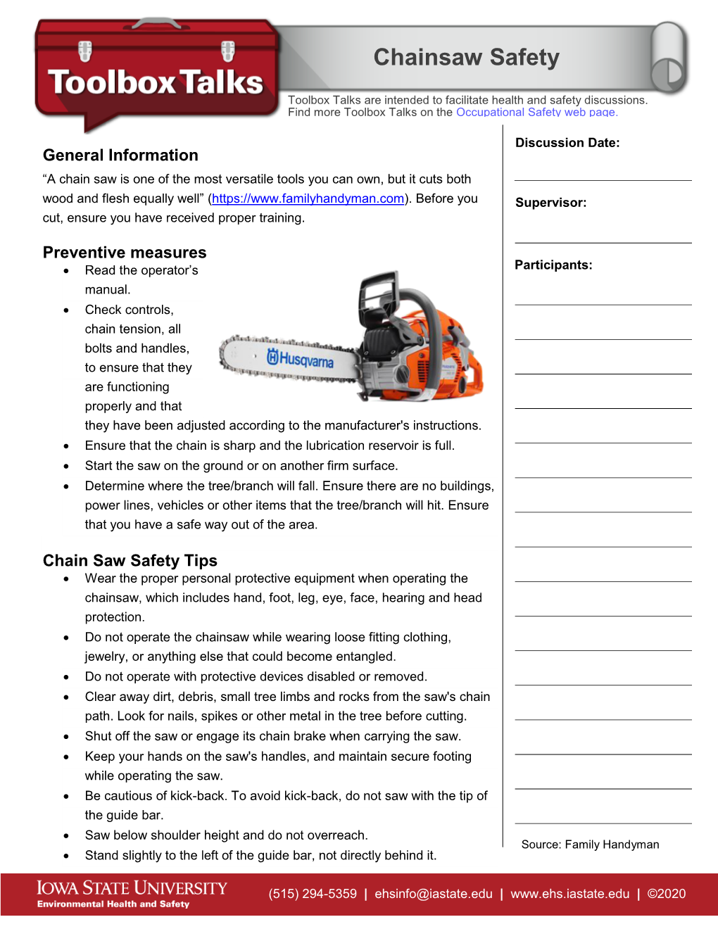 Chainsaw Safety