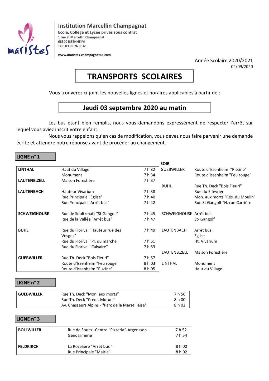 Transports Scolaires