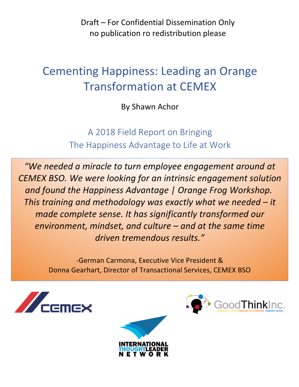 Leading an Orange Transformation at CEMEX