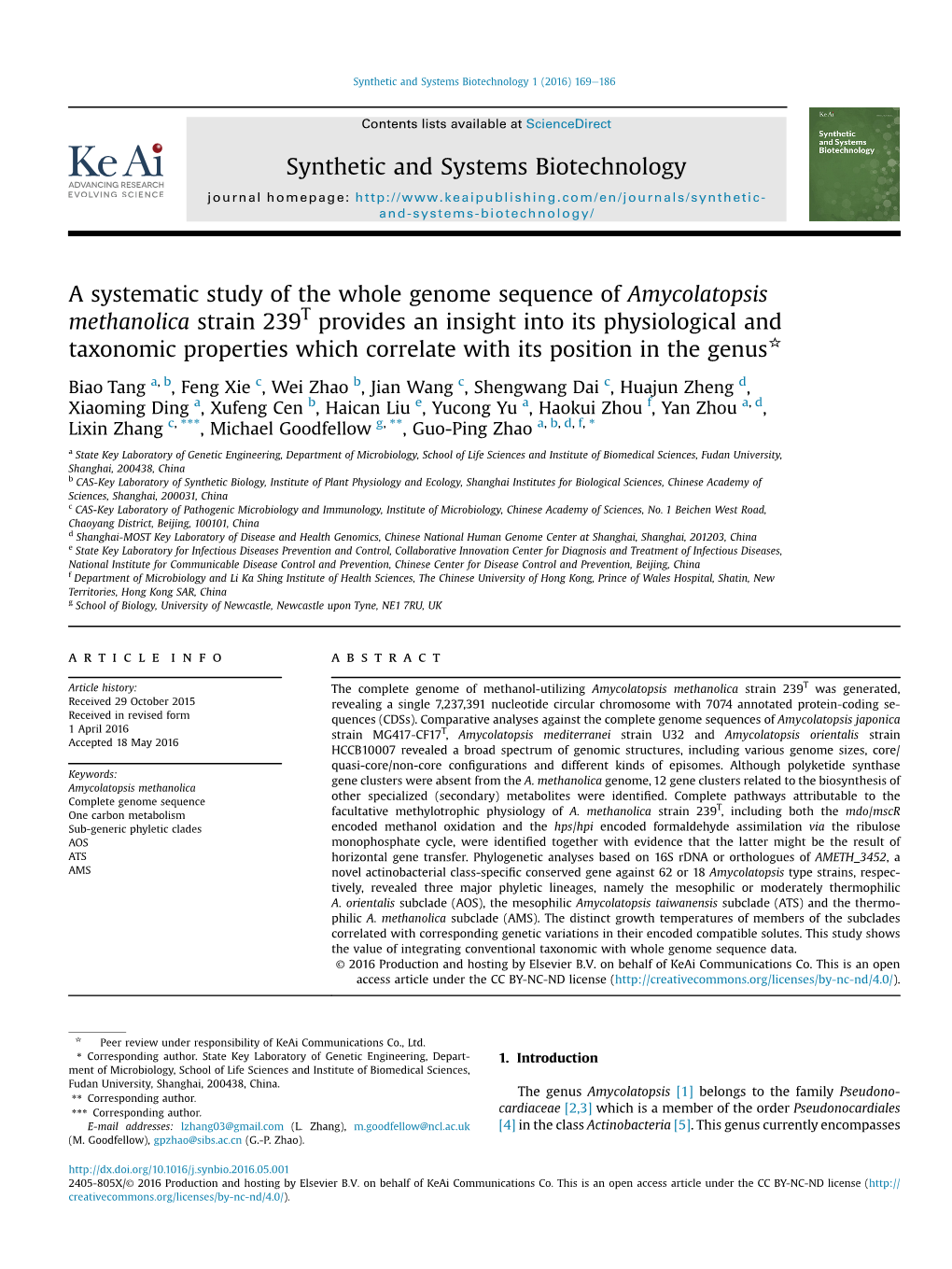 A Systematic Study of the Whole Genome Sequence Of