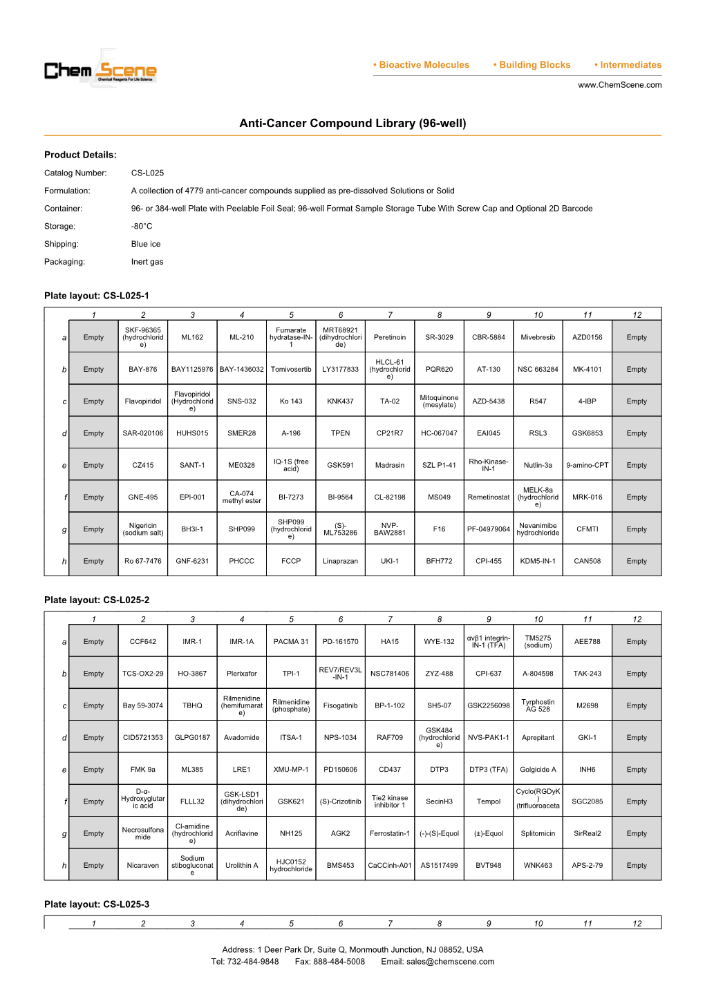 Bioactive Molecules • Building Blocks • Intermediates