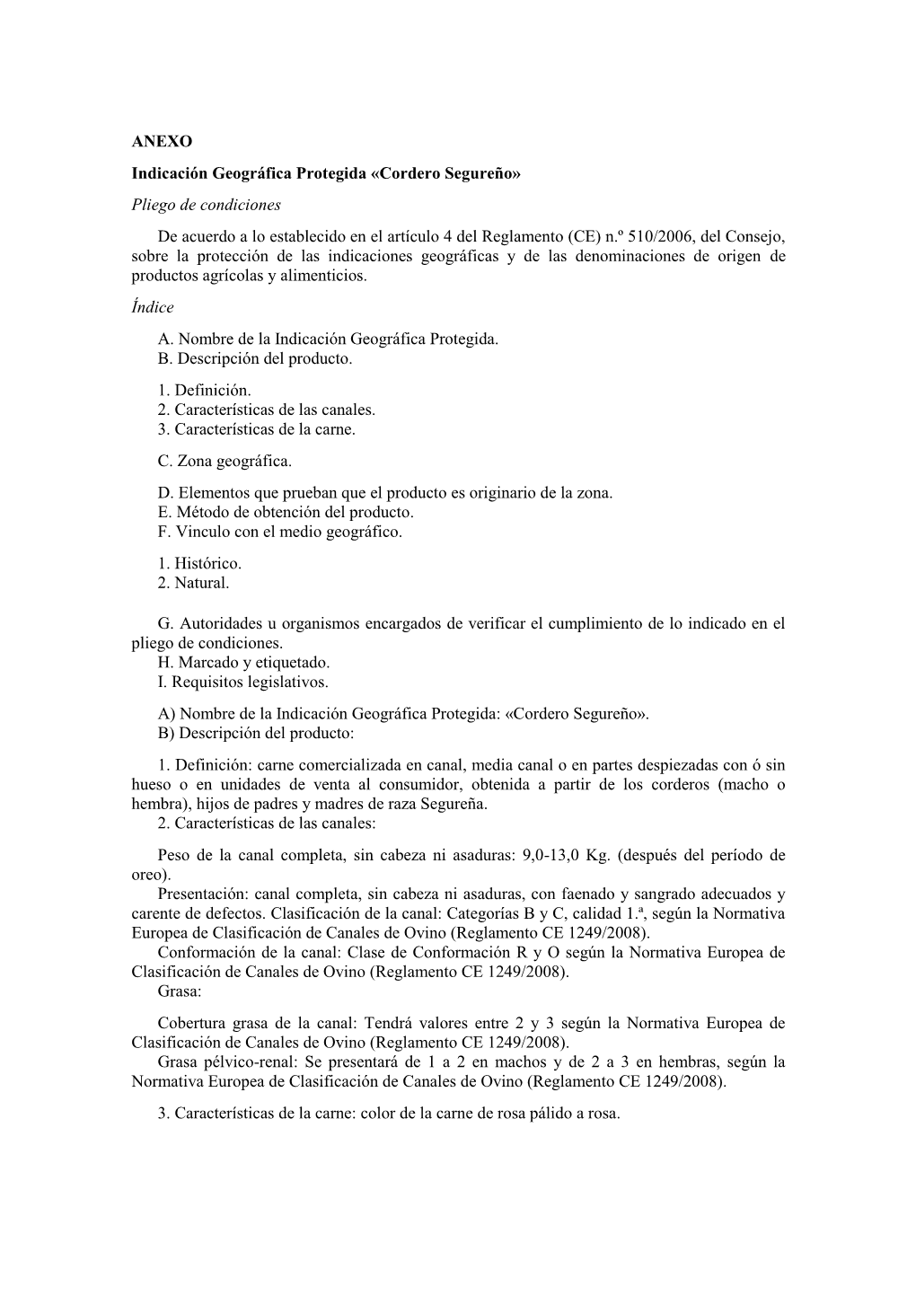 Pliego Condiciones Cordero Segureño 10.12.2019