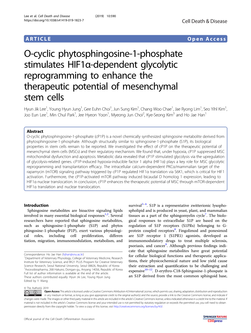 O-Cyclic Phytosphingosine-1-Phosphate