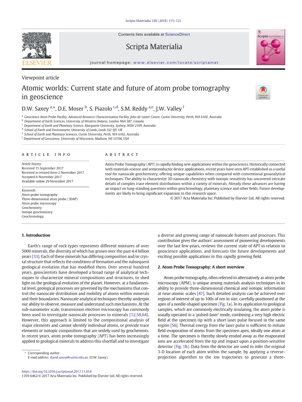 Current State and Future of Atom Probe Tomography in Geoscience