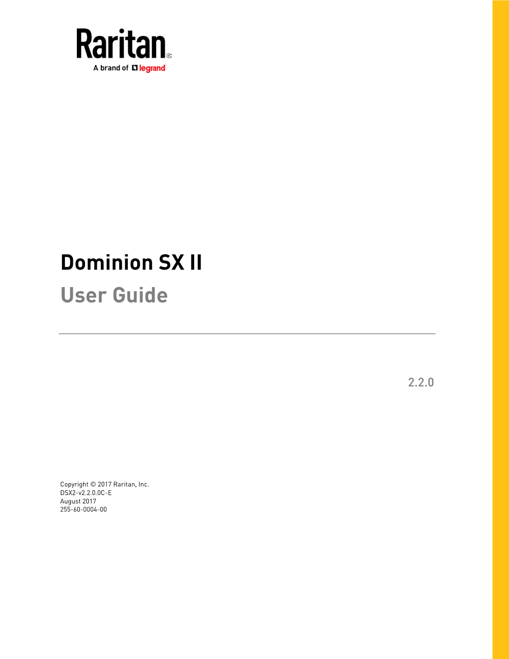 Dominion SX II User Guide