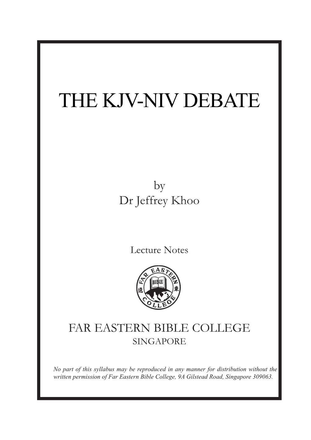 KJV NIV Debate.Pmd
