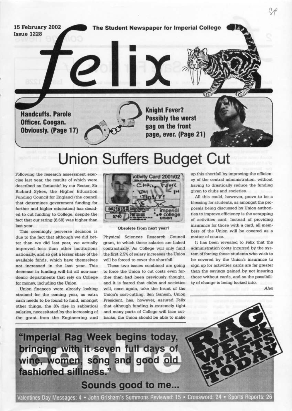 Felix Issue 1223, 2002