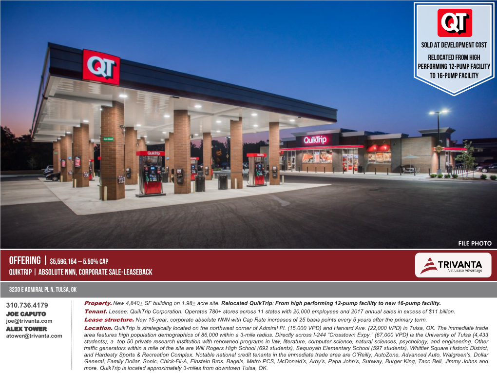 Quiktrip | Absolute NNN, Corporate Sale-Leaseback