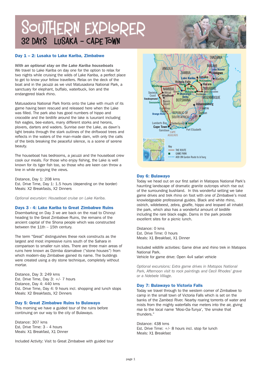 4: Lake Kariba to Great Zimbabwe Ruins Day 5