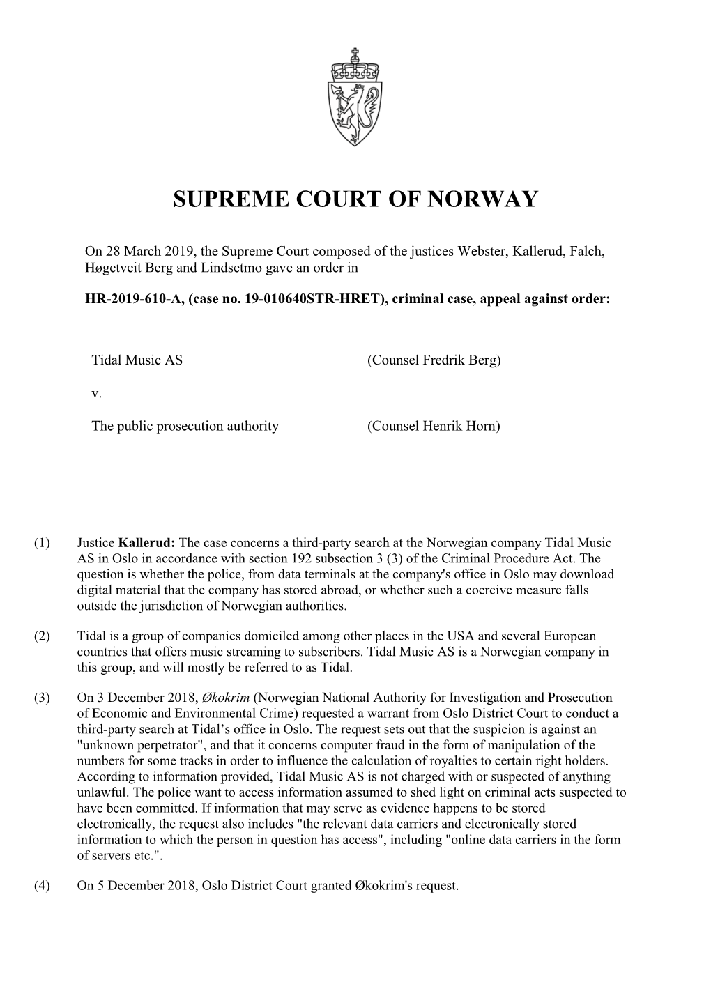 Supreme Court of Norway