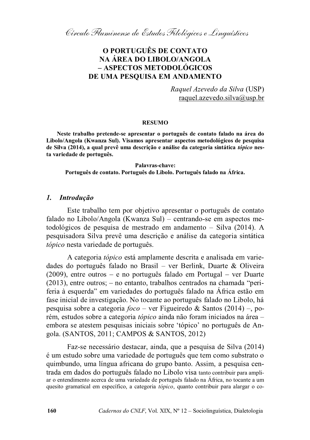 Círculo Fluminense De Estudos Filológicos E Linguísticos