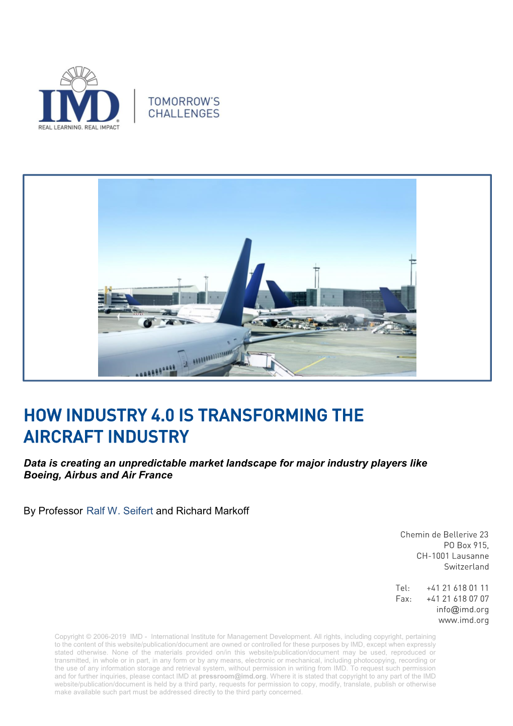 How Industry 4.0 Is Transforming the Aircraft Industry